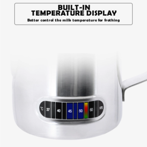 350/600ML Stainless Steel Milk Frother Pitcher with Thermometer - Image 3