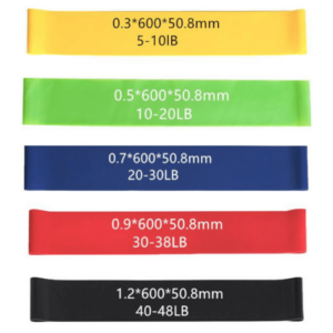 5 Piece Set of Resistance Body Bands with Carry Bag - Image 3