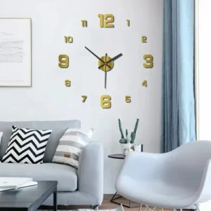 Creative Frameless DlY Wall Clock WallDecal Home Silent Clock Living - Image 3