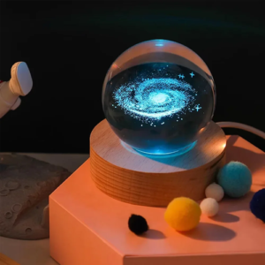 3D Crystal Lights Lamp Glowing Planetary Galaxy Night Light Crystal - Image 6