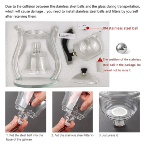 Lazy Kungfu Glass Tea Set, Magnetic Wooden Handle Tea Pot Set, Semi - Image 6