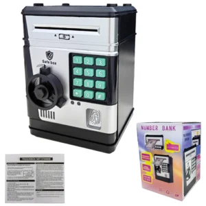 Electronic Piggy Bank Fingerprint Password Money Saving Box Automatic - Image 6