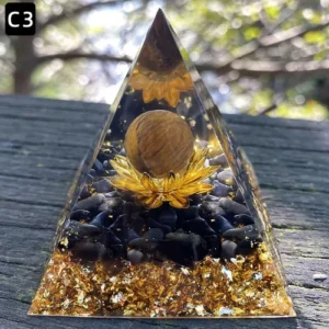 Energy Pyramid Orgonite Reiki Natural Amethyst Ball Healing Crystal - Image 4