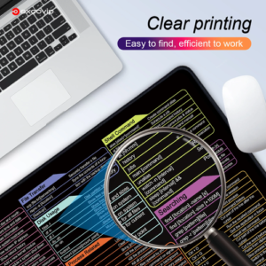 EXCO Linux Commands Line Mouse Pad Large Mousepad Shortcuts for Red - Image 6