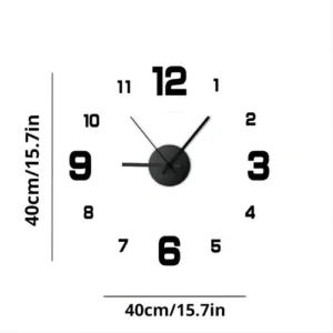 Creative Frameless DlY Wall Clock WallDecal Home Silent Clock Living - Image 6