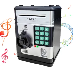 Electronic Piggy Bank Fingerprint Password Money Saving Box Automatic - Image 4