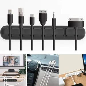 NNBILI Silicone USB Cable Organizer Cable Winder Desktop Tidy - Image 3