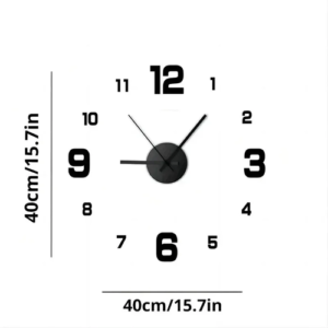 DIY Wall Clock for Home Office 40cm Frameless Modern 3D Wall Clock - Image 6