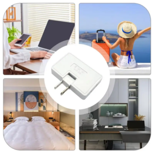 3 Way Flat Wall Outlet Extender Portable Wall Outlet Extender Wall Tap - Image 4