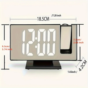 Mirror multifunctional projection alarm clock Intelligent luminous - Image 6