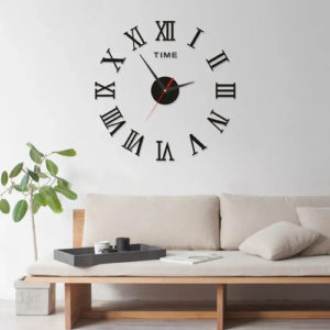 3D Acrylic Digital Wall Clock Roman Numerals Design Mirror Wall Clock - Image 4