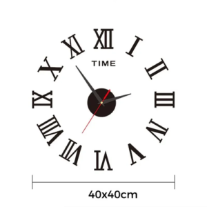 3D Acrylic Digital Wall Clock Roman Numerals Design Mirror Wall Clock - Image 6