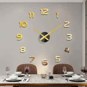 Fashion 3D big size wall clock mirror sticker DIY brief living room - Image 3