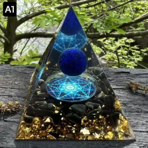 Energy Pyramid Orgonite Reiki Natural Amethyst Ball Healing Crystal - Image 3