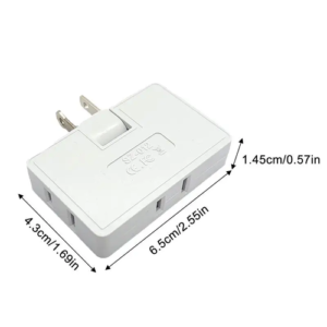 3 Way Flat Wall Outlet Extender Portable Wall Outlet Extender Wall Tap - Image 6