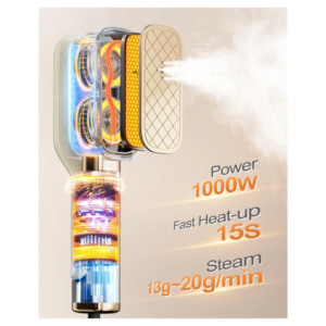 A61I Travel Steamer for Clothes, 15S Heat Up1000W Portable - Image 6