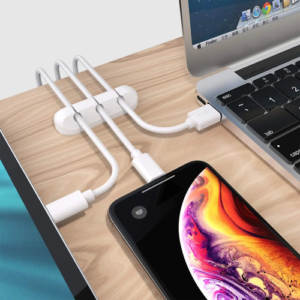 NNBILI Silicone USB Cable Organizer Cable Winder Desktop Tidy - Image 4