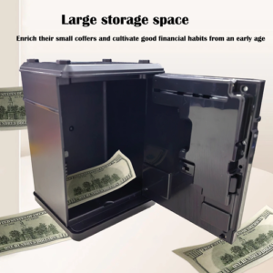 Electronic Piggy Bank Fingerprint Password Money Saving Box Automatic - Image 3