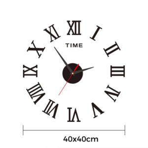 3D Acrylic Digital Wall Clock Roman Numerals Design Mirror Wall Clock - Image 6