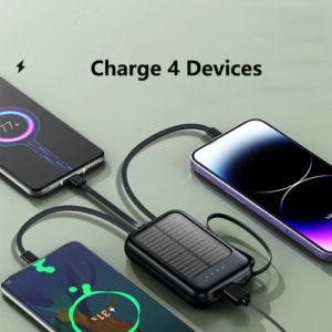 Xiaomi 50000mAh High Capacity Solar Power Bank Built Cables Solar - Image 6