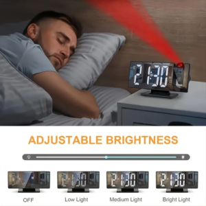 Mirror multifunctional projection alarm clock Intelligent luminous - Image 5