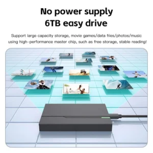 2.5" External Hard Drive Enclosure USB 3.0 Hard Disk Case 6TB Supports - Image 4