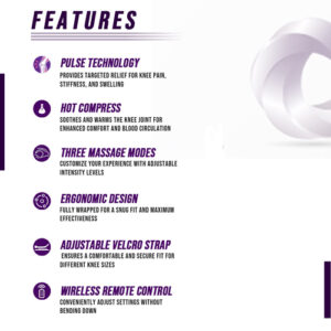 Smart Knee Massager – Wireless Therapy with Heat & Vibration - Image 4