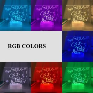 Wood Table Lamp Night Light with Message Board Girl Bedroom Decor - Image 4