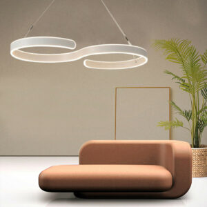 Contemporary Acrylic LED Swirl Shaped Light Fixture - Image 6