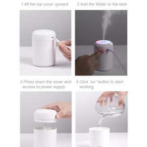 Portable Air Humidifier Mist Sprayer with Colorful Night Light - Image 6