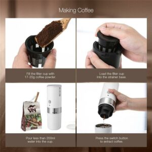 200ml Mini Coffee Machine Portable Coffee Maker Hourglass American - Image 9